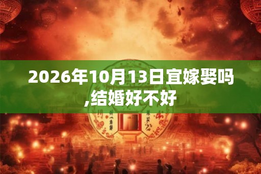2026年10月13日宜嫁娶吗,结婚好不好