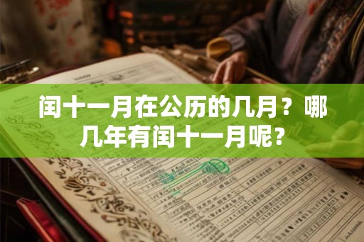 闰十一月在公历的几月？哪几年有闰十一月呢？