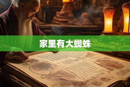 家里有大蜘蛛