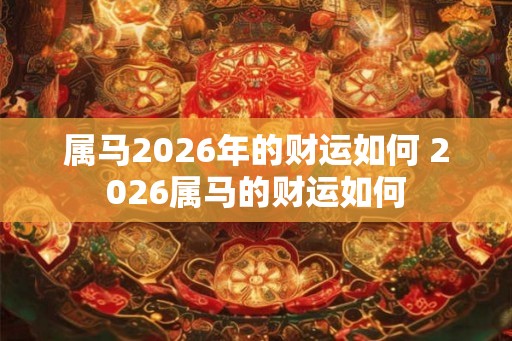 属马2026年的财运如何 2026属马的财运如何 属马2026年的财运如何 2026属马的财运如何