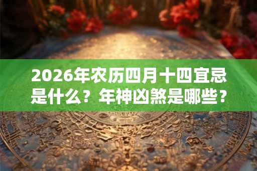 2026年农历四月十四宜忌是什么？年神凶煞是哪些？