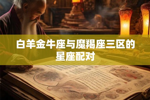 白羊金牛座与魔羯座三区的星座配对