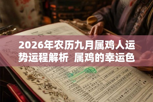 2026年农历九月属鸡人运势运程解析  属鸡的幸运色是什么