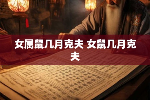 女属鼠几月克夫 女鼠几月克夫 女属鼠几月克夫 女鼠几月克夫
