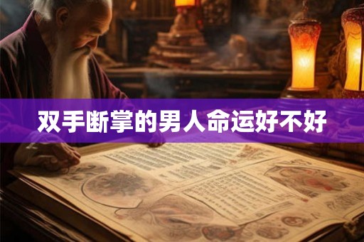 双手断掌的男人命运好不好