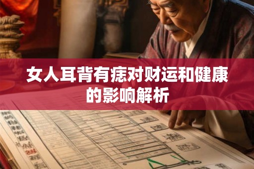 女人耳背有痣对财运和健康的影响解析 女人耳背有痣对财运和健康的影响解析
