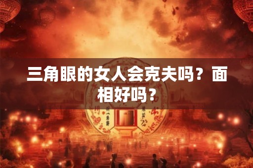三角眼的女人会克夫吗？面相好吗？