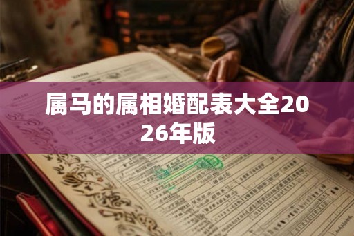 属马的属相婚配表大全2026年版