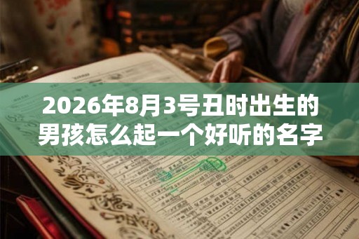 2026年8月3号丑时出生的男孩怎么起一个好听的名字