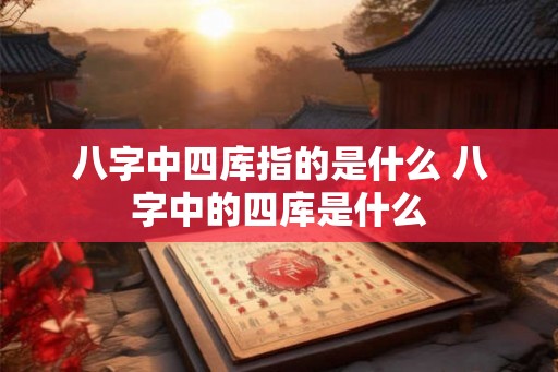 八字中四库指的是什么 八字中的四库是什么