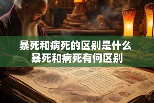 暴死和病死的区别是什么 暴死和病死有何区别 暴死和病死的区别是什么 暴死和病死有何区别