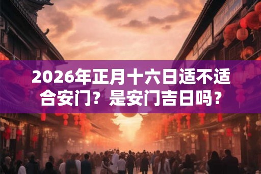 2026年正月十六日适不适合安门？是安门吉日吗？
