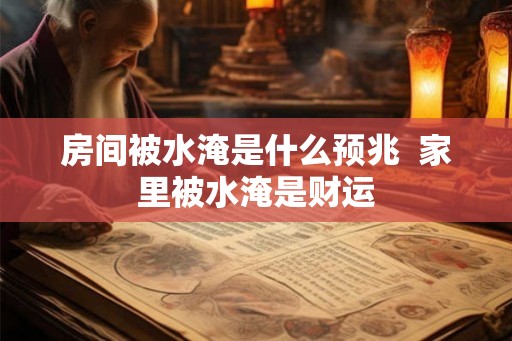 房间被水淹是什么预兆  家里被水淹是财运