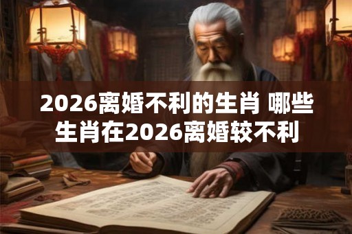 2026离婚不利的生肖 哪些生肖在2026离婚较不利