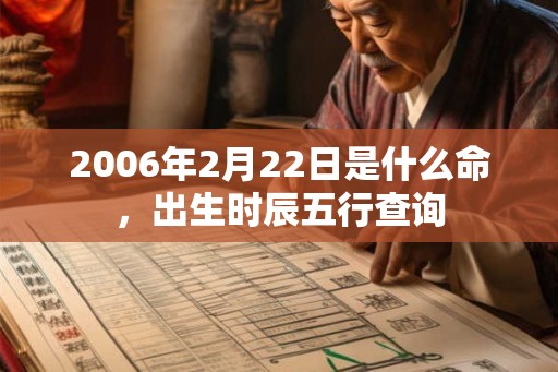 2006年2月22日是什么命，出生时辰五行查询