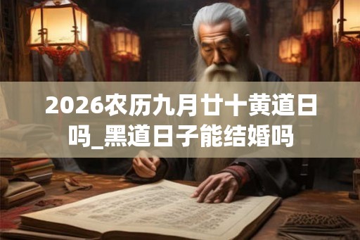 2026农历九月廿十黄道日吗_黑道日子能结婚吗