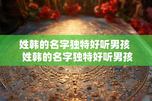 姓韩的名字独特好听男孩  姓韩的名字独特好听男孩两个字