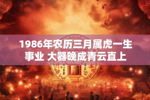 1986年农历三月属虎一生事业 大器晚成青云直上