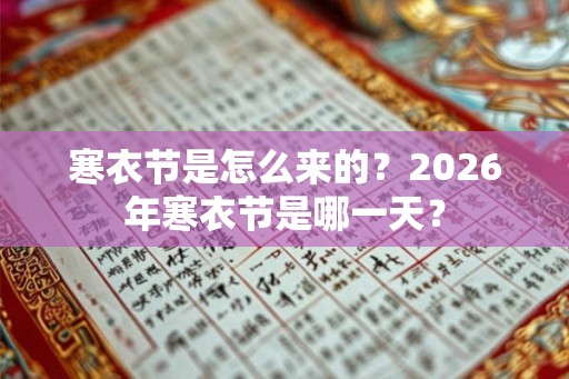 寒衣节是怎么来的？2026年寒衣节是哪一天？