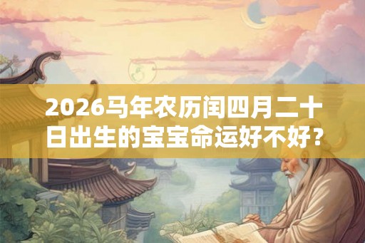2026马年农历闰四月二十日出生的宝宝命运好不好？