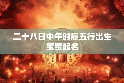 二十八日中午时辰五行出生宝宝起名