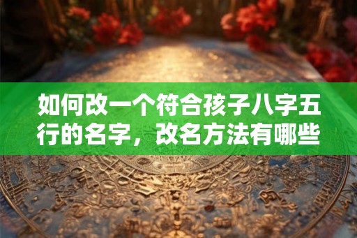 如何改一个符合孩子八字五行的名字，改名方法有哪些