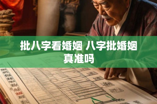 批八字看婚姻 八字批婚姻真准吗
