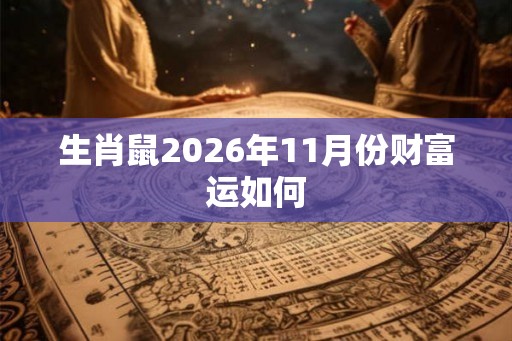 生肖鼠2026年11月份财富运如何 生肖鼠2026年11月份财富运如何
