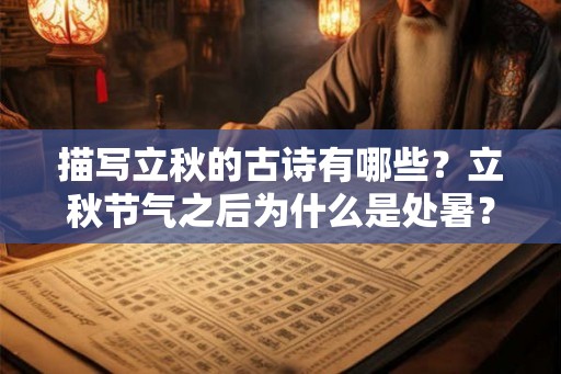 描写立秋的古诗有哪些？立秋节气之后为什么是处暑？