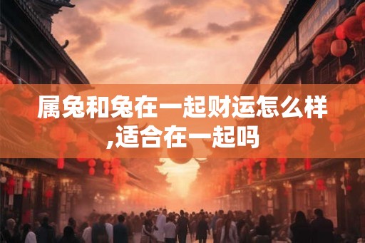属兔和兔在一起财运怎么样,适合在一起吗