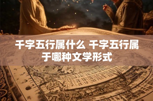 千字五行属什么 千字五行属于哪种文学形式