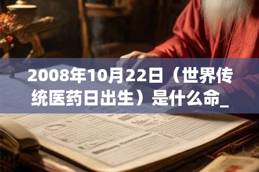 2008年10月22日(世界传统医药日出生)是什么命_命运如何 2008年10月22日(世界传统医药日出生)是什么命_命运如何