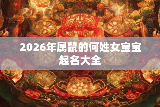 2026年属鼠的何姓女宝宝起名大全