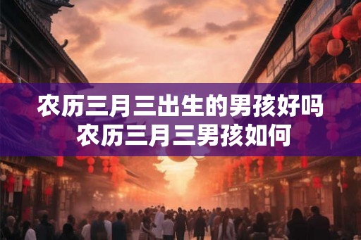 农历三月三出生的男孩好吗 农历三月三男孩如何