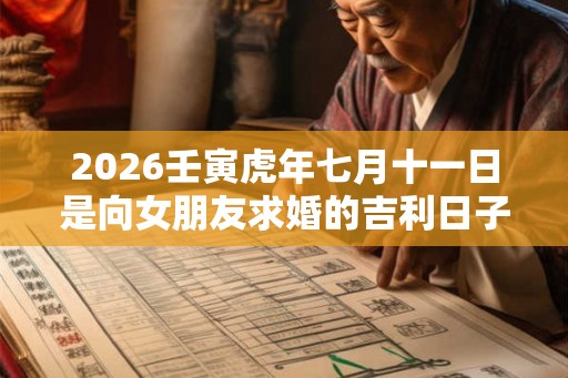 2026壬寅虎年七月十一日是向女朋友求婚的吉利日子吗？