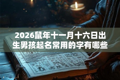 2026鼠年十一月十六日出生男孩起名常用的字有哪些