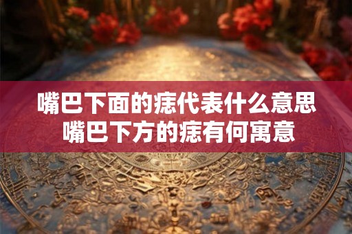 嘴巴下面的痣代表什么意思 嘴巴下方的痣有何寓意 嘴巴下面的痣代表什么意思 嘴巴下方的痣有何寓意