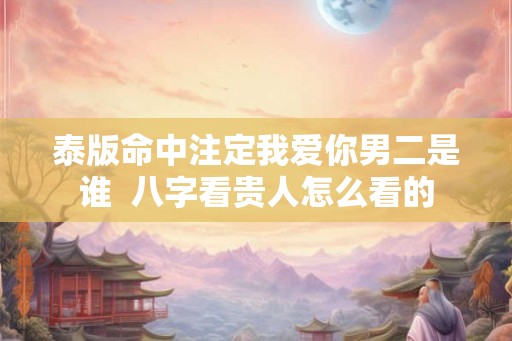 泰版命中注定我爱你男二是谁  八字看贵人怎么看的