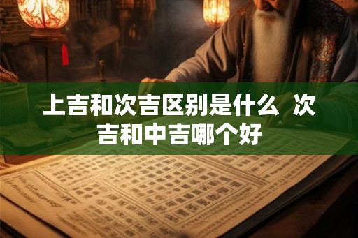 上吉和次吉区别是什么  次吉和中吉哪个好