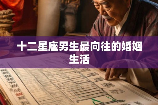 十二星座男生最向往的婚姻生活