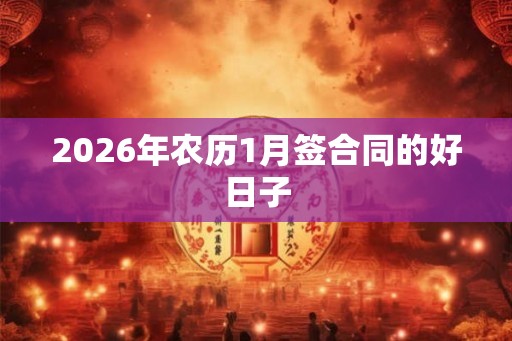 2026年农历1月签合同的好日子