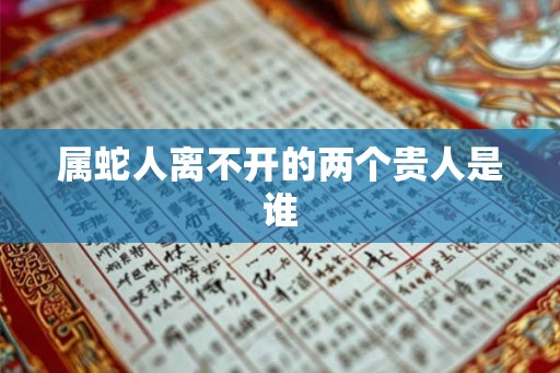 属蛇人离不开的两个贵人是谁 属蛇人离不开的两个贵人是谁