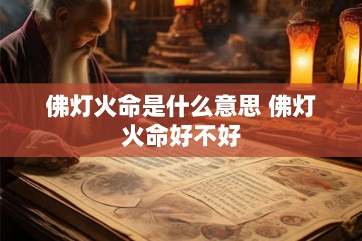佛灯火命是什么意思 佛灯火命好不好