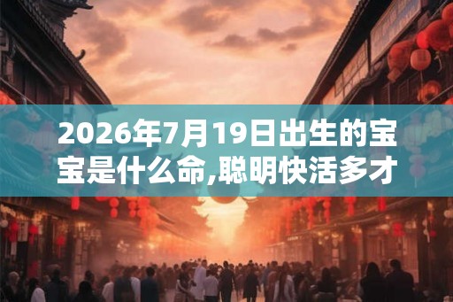 2026年7月19日出生的宝宝是什么命,聪明快活多才多艺