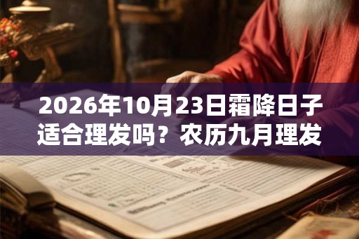 2026年10月23日霜降日子适合理发吗?农历九月理发吉日一览! 2026年10月23日霜降日子适合理发吗?农历九月理发吉日一览!
