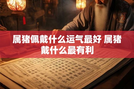 属猪佩戴什么运气最好 属猪戴什么最有利 属猪佩戴什么运气最好 属猪戴什么最有利