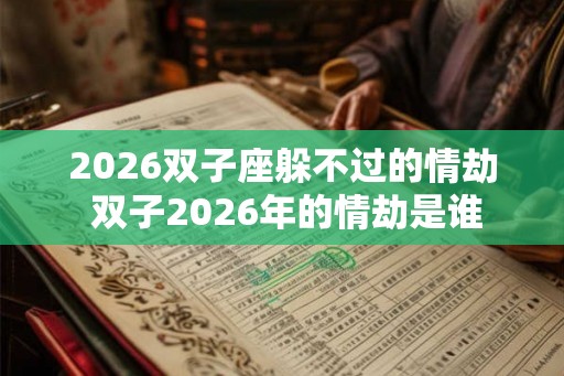 2026双子座躲不过的情劫 双子2026年的情劫是谁 2026双子座躲不过的情劫 双子2026年的情劫是谁