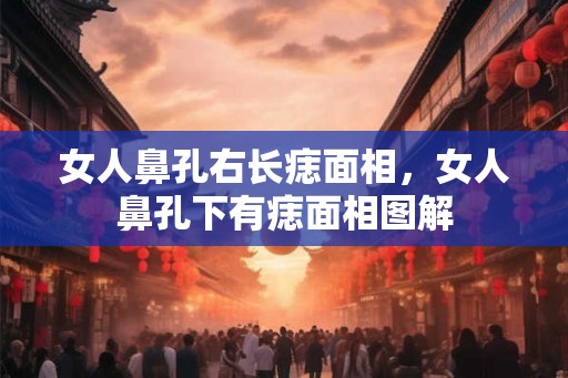 女人鼻孔右长痣面相，女人鼻孔下有痣面相图解