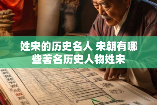 姓宋的历史名人 宋朝有哪些著名历史人物姓宋 姓宋的历史名人 宋朝有哪些著名历史人物姓宋