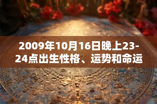 2009年10月16日晚上23-24点出生性格、运势和命运